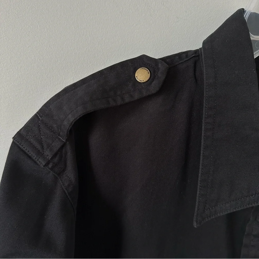 Ralph Lauren Safari Outfitters Black Snap Button Up Shirt Women's 2X Vintage - Picture 7 of 15